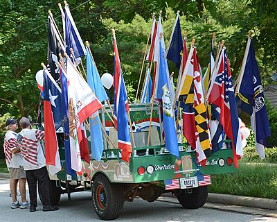 Memorial Day 2012 truck with flags